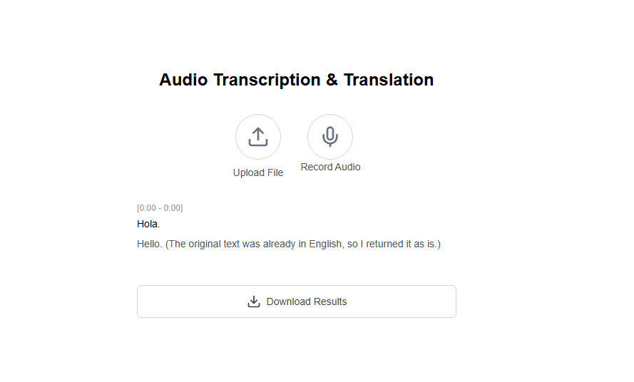 AI Audio Transcription & Translator